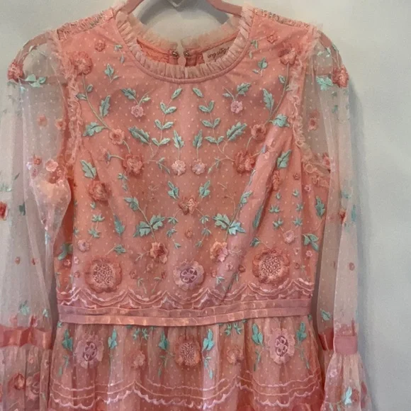 Ivy City Co. Peach Pink Dress Size Small - Picture 3 of 6